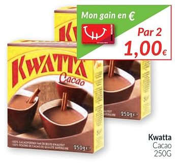 Promotions Kwatta cacao - Kwatta - Valide de 02/01/2018 à 31/01/2018 chez Intermarche