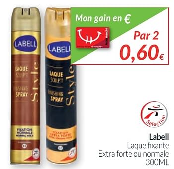 Promotions Labell laque fixante - Labell - Valide de 02/01/2018 à 31/01/2018 chez Intermarche