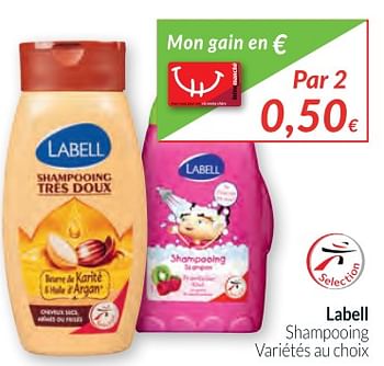Promotions Labell shampooing - Labell - Valide de 02/01/2018 à 31/01/2018 chez Intermarche