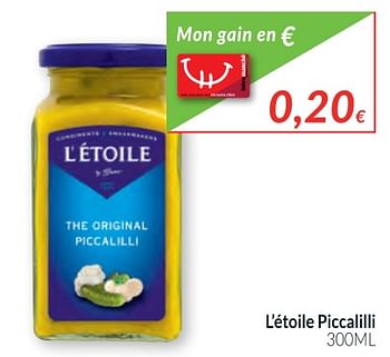 Promotions L`étoile piccalilli - L'Etoile  - Valide de 02/01/2018 à 31/01/2018 chez Intermarche