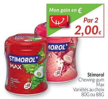 Promotions Stimorol chewing-gum max - Stimorol - Valide de 02/01/2018 à 31/01/2018 chez Intermarche