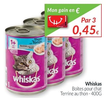 Promotion Intermarche Whiskas Boites Pour Chat Whiskas Animaux Accessoires Valide Jusqua 4 Promobutler