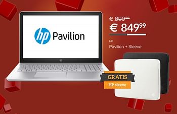 Promotions Hp pavilion + sleeve - HP - Valide de 02/01/2018 à 31/01/2018 chez Auva