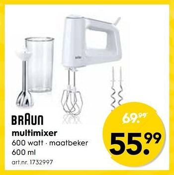 Promoties Braun multimixer - Braun - Geldig van 01/01/2018 tot 16/01/2018 bij Blokker