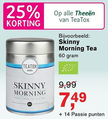 Promoties Skinny morning tea - Huismerk - Holland & Barrett - Geldig van 02/01/2018 tot 21/01/2018 bij Holland & Barret