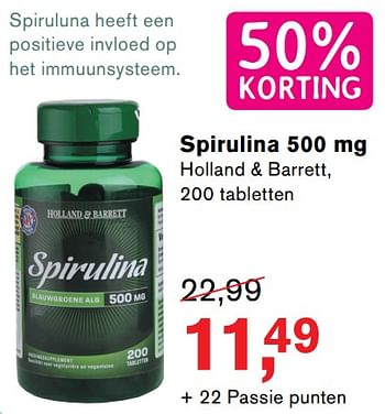 Promoties Spirulina holland + barrett - Huismerk - Holland & Barrett - Geldig van 02/01/2018 tot 21/01/2018 bij Holland & Barret