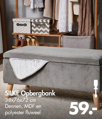 Promoties Silke opbergbank - Huismerk - Casa - Geldig van 02/01/2018 tot 28/01/2018 bij Casa