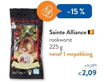 Promoties Sainte alliance rookworst - Sainte Alliance - Geldig van 03/01/2018 tot 16/01/2018 bij OKay