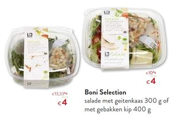 Promoties Boni selection salade met geitenkaas of met gebakken kip - Boni - Geldig van 03/01/2018 tot 16/01/2018 bij OKay