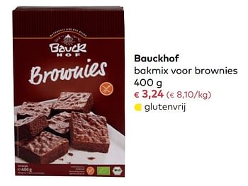 Promoties Bauckhof bakmix voor brownies - Bauck Hof - Geldig van 03/01/2018 tot 06/02/2018 bij Bioplanet