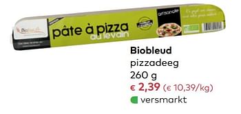 Promoties Biobleud pizzadeeg - BioBleud - Geldig van 03/01/2018 tot 06/02/2018 bij Bioplanet