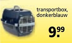Promoties Transportbox donkerblauw - Huismerk - Maxi Zoo - Geldig van 05/01/2018 tot 28/01/2018 bij Maxi Zoo