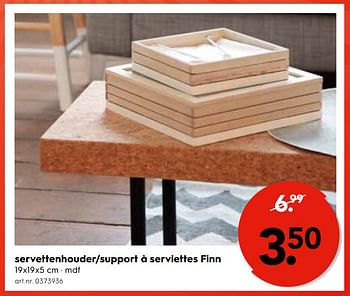 Promotions Support à serviettes finn - Produit maison - Blokker - Valide de 01/01/2018 à 16/01/2018 chez Blokker
