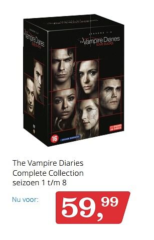 Promoties The vampire diaries complete collection seizoen 1 t-m 8 - Huismerk - Bol.com - Geldig van 01/01/2018 tot 31/01/2018 bij Bol.com