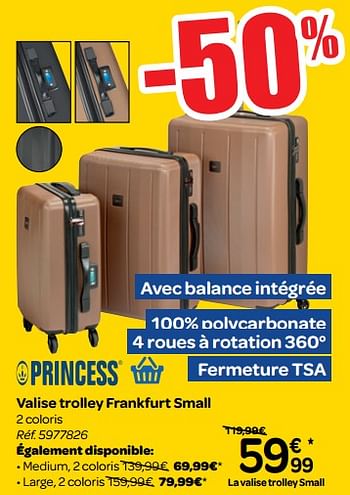 Promotion Carrefour Valise Trolley Frankfurt Small Princess Traveller Vacances Et Voyages Valide Jusqua 4 Promobutler