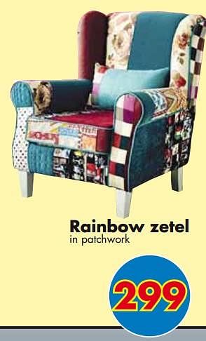 Promoties Rainbow zetel in patchwork - Huismerk - EmDecor - Geldig van 03/01/2018 tot 31/01/2018 bij Emdecor