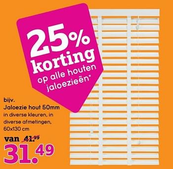 Promoties Jaloezie hout - Huismerk - Leen Bakker - Geldig van 03/01/2018 tot 31/01/2018 bij Leen Bakker