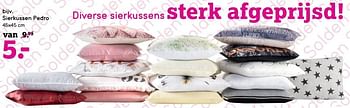 Promoties Sierkussens pedro - Huismerk - Leen Bakker - Geldig van 03/01/2018 tot 31/01/2018 bij Leen Bakker