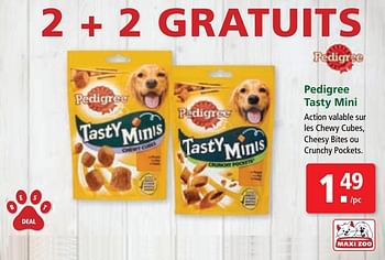 Promotions Pedigree tasty mini - Pedigree - Valide de 05/01/2018 à 28/01/2018 chez Maxi Zoo
