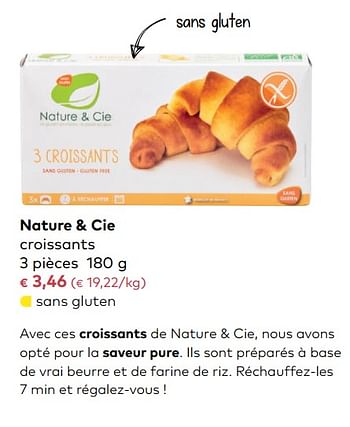 Promotions Nature + cie croissants - Nature & Cie - Valide de 03/01/2018 à 06/02/2018 chez Bioplanet