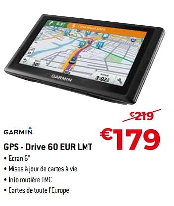 Promoties Garmin gps - drive 60 eur lmt - Garmin - Geldig van 03/01/2018 tot 31/01/2018 bij Exellent