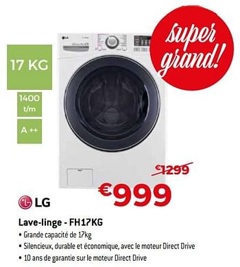 LG Lg lave-linge - fh17kg - Promotie Exellent