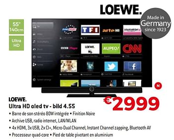 Promotions Loewe ultra hd oled tv - bild 4.55 - Loewe - Valide de 03/01/2018 à 31/01/2018 chez Exellent