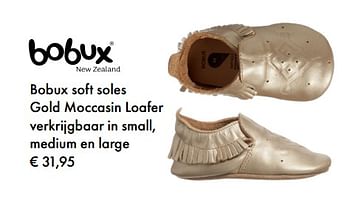 Promoties Bobux soft soles gold moccasin loafer - Bobux - Geldig van 04/01/2018 tot 28/02/2018 bij Multi Bazar