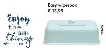 Promoties Easy wipesbox enjoy the little thing - Enjoy - Geldig van 04/01/2018 tot 28/02/2018 bij Multi Bazar