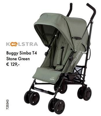 Promoties Koelstra buggy simba t4 stone green - Koelstra - Geldig van 04/01/2018 tot 28/02/2018 bij Multi Bazar