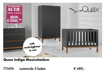 Promoties Indigo moonshadow commode 3 laden - Quax - Geldig van 04/01/2018 tot 28/02/2018 bij Multi Bazar