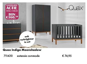 Promoties Quax indigo moonshadow extensie commode - Quax - Geldig van 04/01/2018 tot 28/02/2018 bij Multi Bazar
