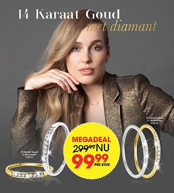 Promotions 14 karaat goud 9 diamanten - Huismerk - Lucardi - Valide de 03/01/2018 à 22/01/2018 chez Lucardi