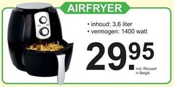 Promoties Airfryer - Huismerk - Van Cranenbroek - Geldig van 02/01/2018 tot 20/01/2018 bij Van Cranenbroek