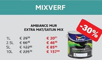 Promoties Ambiance mur extra mat-satijn mix - Levis - Geldig van 02/01/2018 tot 31/01/2018 bij Disco G.V.