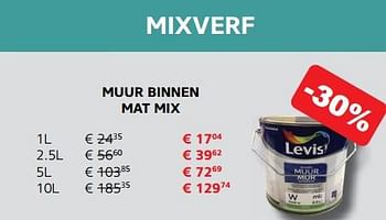 Promoties Muur binnen mat mix - Levis - Geldig van 02/01/2018 tot 31/01/2018 bij Disco G.V.