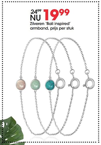 Promoties Zilveren `bali inspired` armband, prijs per stuk - Huismerk - Lucardi - Geldig van 03/01/2018 tot 22/01/2018 bij Lucardi