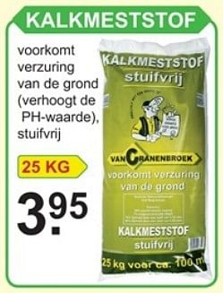 Promotions Kalkmeststof - Produit Maison - Van Cranenbroek - Valide de 02/01/2018 à 20/01/2018 chez Van Cranenbroek