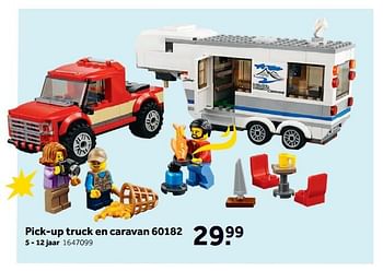 Promoties Pick-up truck en caravan 60182 - Lego - Geldig van 03/01/2018 tot 31/01/2018 bij Bart Smit