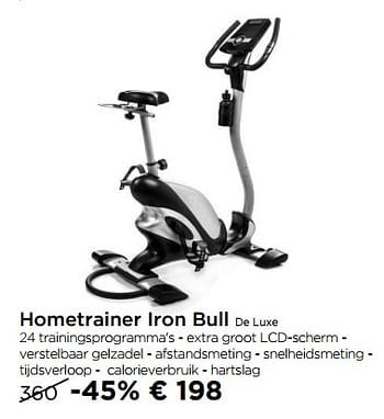 Promoties Hometrainer iron bull de luxe - Iron Bull - Geldig van 01/01/2018 tot 31/01/2018 bij Molecule