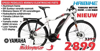 Promoties Speed pedelecs 45km-u elektrische fiets - Haibike - Geldig van 03/01/2018 tot 21/01/2018 bij Itek