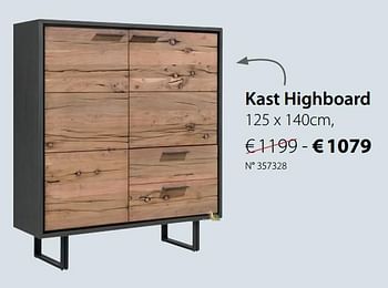 Promotions Kast highboard - Produit maison - Unikamp - Valide de 02/01/2018 à 26/01/2018 chez Unikamp