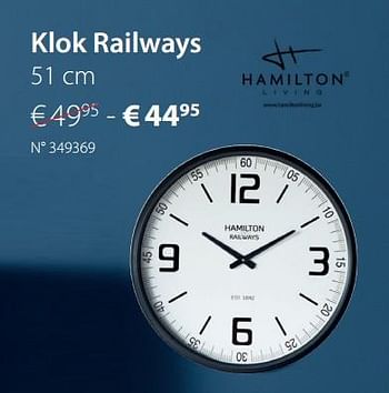 Promoties Klok railways - Hamilton living - Geldig van 02/01/2018 tot 26/01/2018 bij Unikamp