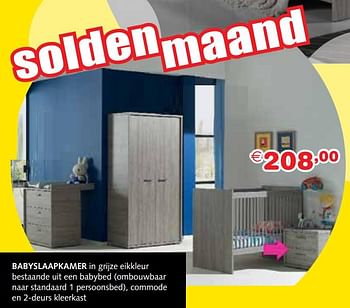 Promoties Babyslaapkamer babybed - Huismerk - Wooncentrum De Kraker - Geldig van 03/01/2018 tot 31/01/2018 bij Wooncentrum De Kraker