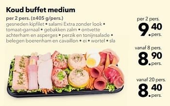 Promotions Koud buffet medium - Huismerk - Buurtslagers - Valide de 05/01/2018 à 18/01/2018 chez Buurtslagers