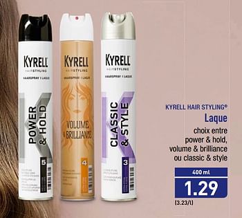 Jeg klager håndtering Rejsende købmand KYRELL HAIR CARE Laque - Promotie bij Aldi