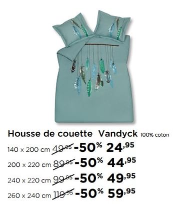 Promotions Housse de couette vandyck - vandyck - Valide de 01/01/2018 à 31/01/2018 chez Molecule