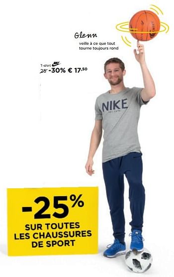 Promoties T-shirt nike - NIKE - Geldig van 01/01/2018 tot 31/01/2018 bij Molecule