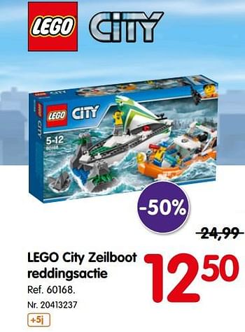 Promoties Lego city zeilboot reddingsactie 60168 - Lego - Geldig van 02/01/2018 tot 19/02/2018 bij Fun