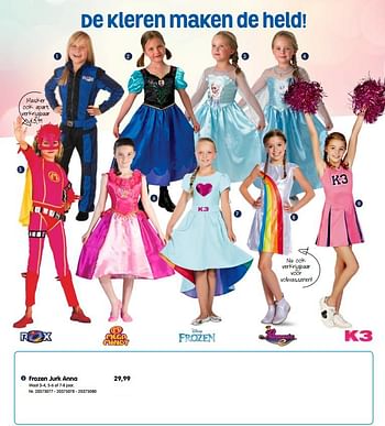 Promoties Frozen jurk anna - Disney  Frozen - Geldig van 02/01/2018 tot 19/02/2018 bij Fun